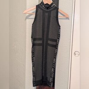 Nike Black and Gray Striped Athletic Dress